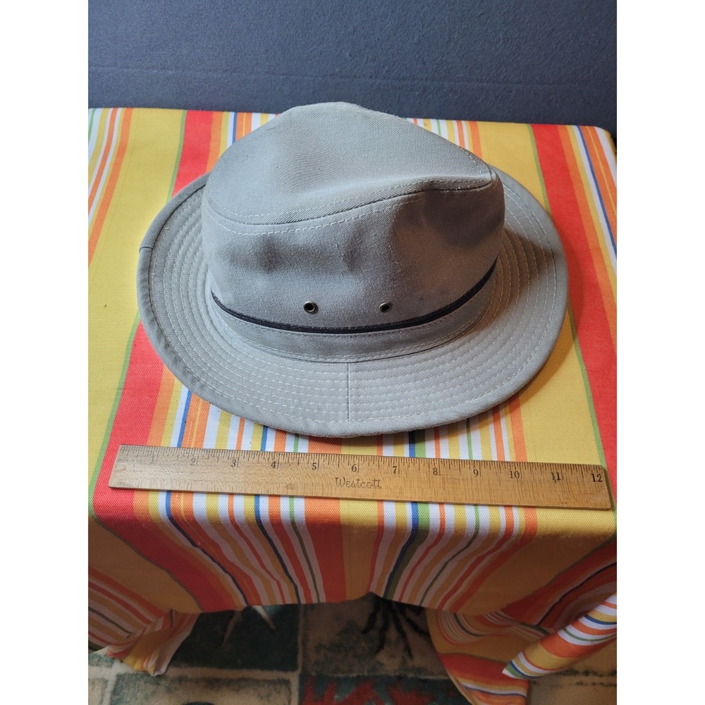 iD Fedora Wide Brim Hat Solid Gray Size M Unisex Adults Casual - Picture 3 of 6